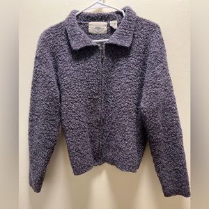 B.Moss zip sweater wool blend